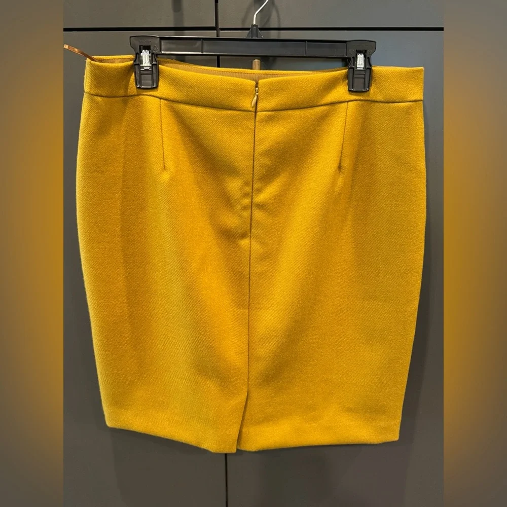 J.Crew Mustard Yellow Wool Pencil Skirt – Size 12